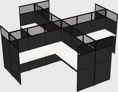 Shared l-shaped cubicles