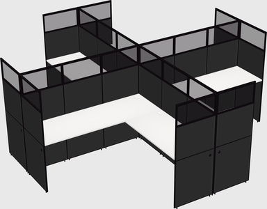 Shared l-shaped cubicles