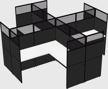Shared l-shaped cubicles