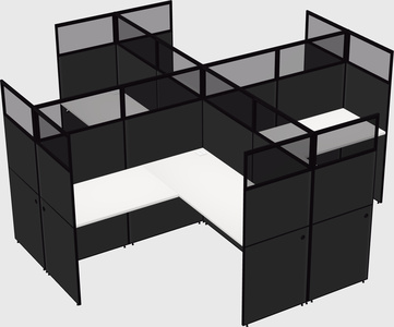 Shared l-shaped cubicles