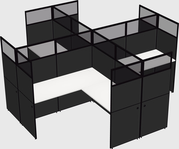 Shared l-shaped cubicles
