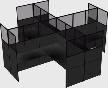 Shared l-shaped cubicles