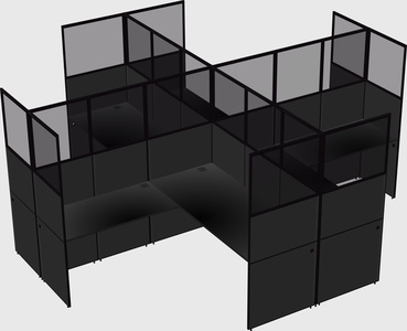 Shared l-shaped cubicles