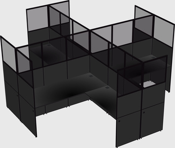 Shared l-shaped cubicles