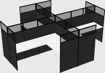 Shared l-shaped cubicles