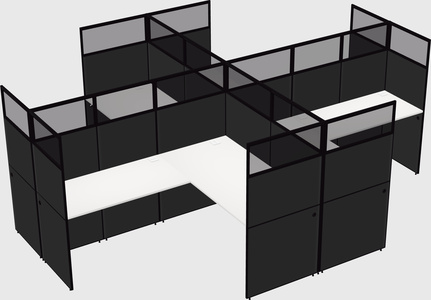 Shared l-shaped cubicles