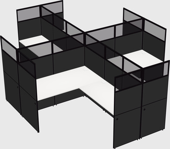 Shared l-shaped cubicles