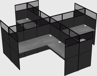Shared l-shaped cubicles