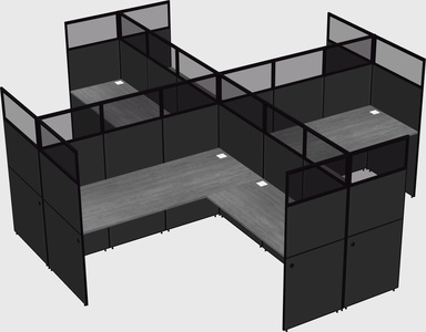 Shared l-shaped cubicles