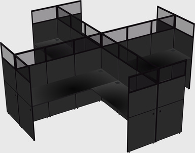 Shared l-shaped cubicles
