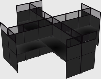 Shared l-shaped cubicles
