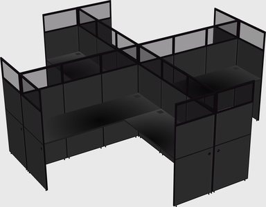 Shared l-shaped cubicles