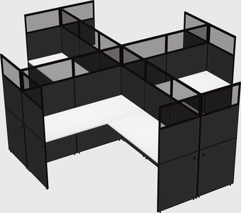 Shared l-shaped cubicles