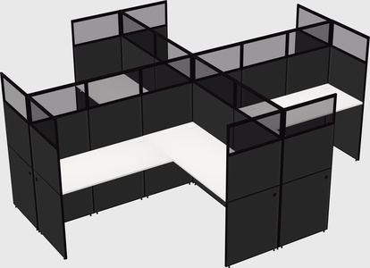 Shared l-shaped cubicles