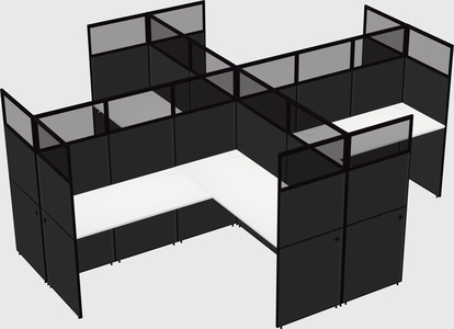 Shared l-shaped cubicles