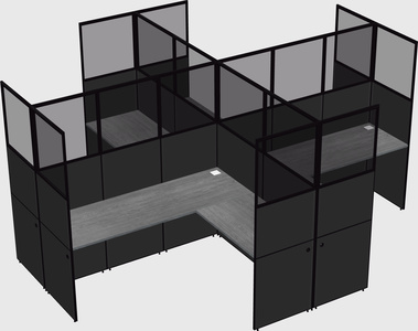 Shared l-shaped cubicles