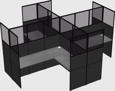 Shared l-shaped cubicles