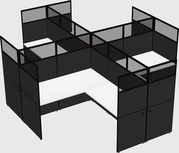 Shared l-shaped cubicles