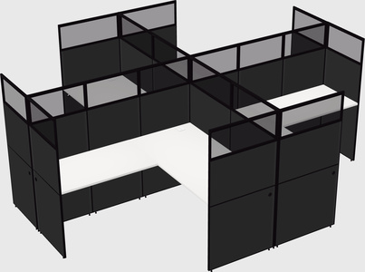 Shared l-shaped cubicles