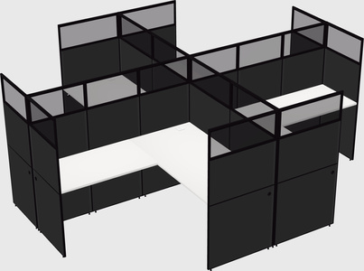 Shared l-shaped cubicles