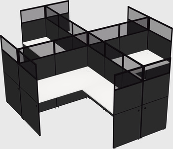 Shared l-shaped cubicles