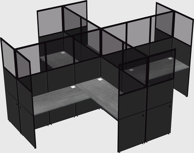 Shared l-shaped cubicles