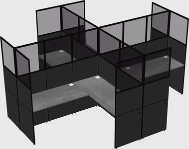 Shared l-shaped cubicles