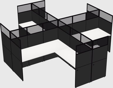 Shared l-shaped cubicles