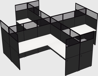 Shared l-shaped cubicles