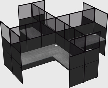 Shared l-shaped cubicles