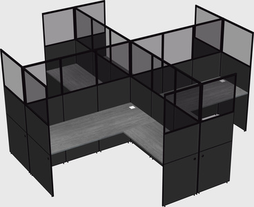 Shared l-shaped cubicles