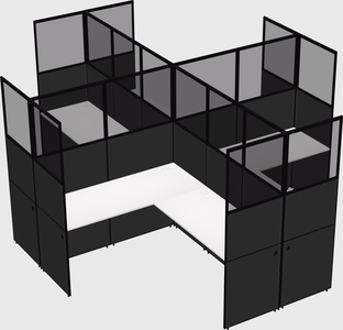 Shared l-shaped cubicles