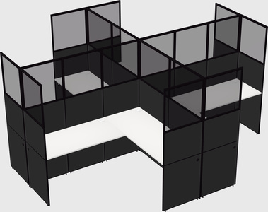 Shared l-shaped cubicles