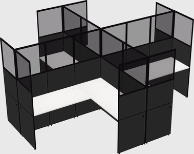 Shared l-shaped cubicles