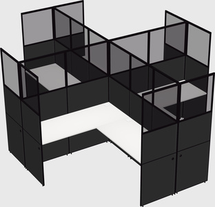 Shared l-shaped cubicles
