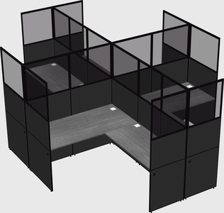 Shared l-shaped cubicles