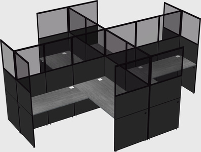 Shared l-shaped cubicles
