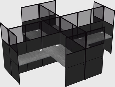 Shared l-shaped cubicles