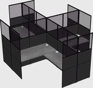 Shared l-shaped cubicles