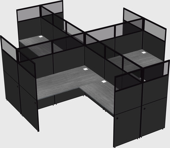 Shared l-shaped cubicles