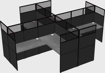 Shared l-shaped cubicles