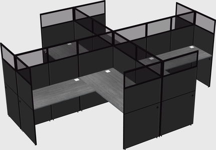 Shared l-shaped cubicles