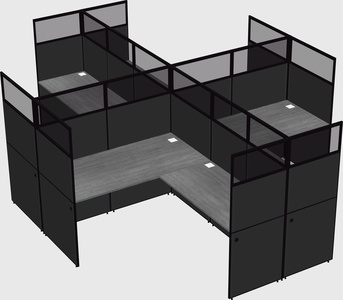 Shared l-shaped cubicles