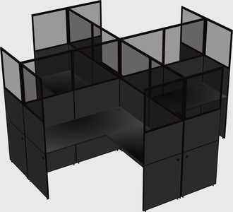 Shared l-shaped cubicles