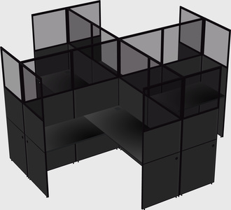 Shared l-shaped cubicles
