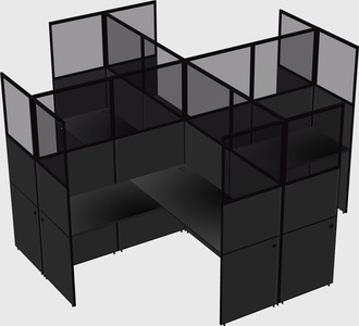 Shared l-shaped cubicles