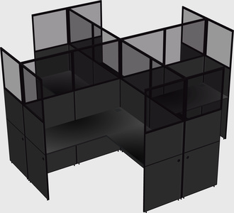 Shared l-shaped cubicles