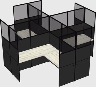 Shared l-shaped cubicles