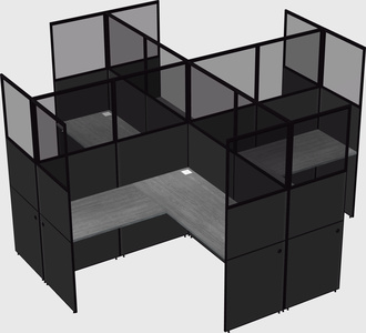Shared l-shaped cubicles