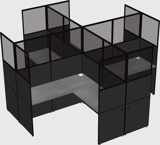 Shared l-shaped cubicles